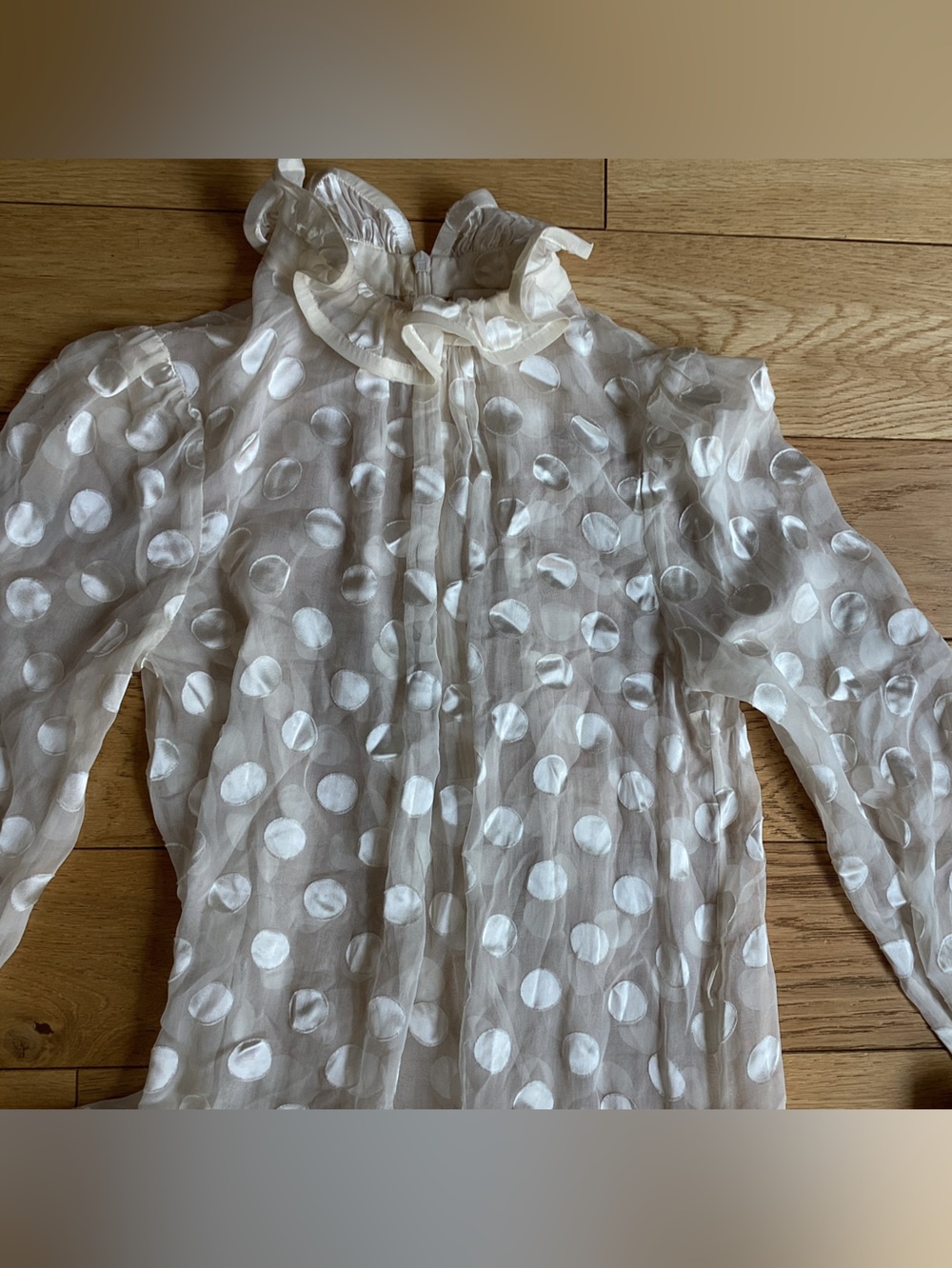 Zimmermann Cream ecru Polka Dot Ruffle Tiered Midi dress - Picture 8 of 12